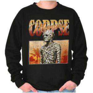 Brisco Brands Halloween Monster Corpse Mummy Sweatshirt for Men or Women(Black)