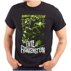 Brisco Brands The Evil of Frankenstein Movie Poster Graphic T Shirt Men or Women(Black)