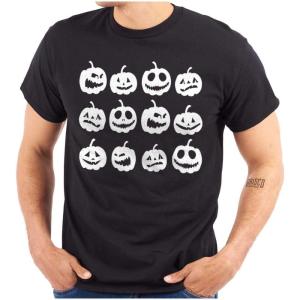 Funny Halloween Jack O Lanterns Graphic T Shirt Men or Women(Black)