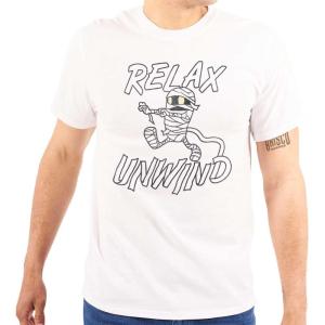 Funny Halloween Mummy Relax Unwind Graphic T Shirt Men or Women(White)