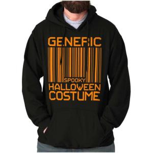 Generic Halloween Costume Barcode Hoodie Sweatshirt Women Men(Black)