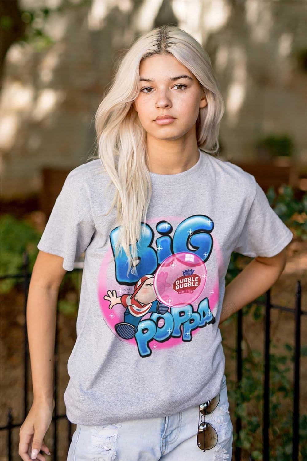 imageAirbrushed Dubble Bubble Big Poppa Graphic T Shirt Men or WomenSport Grey
