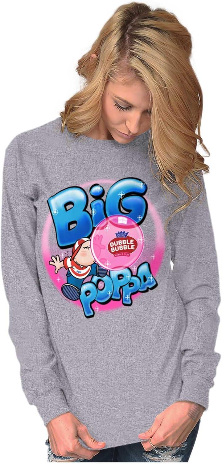 imageAirbrushed Dubble Bubble Big Poppa Long Sleeve Tshirt Men WomenSport Grey