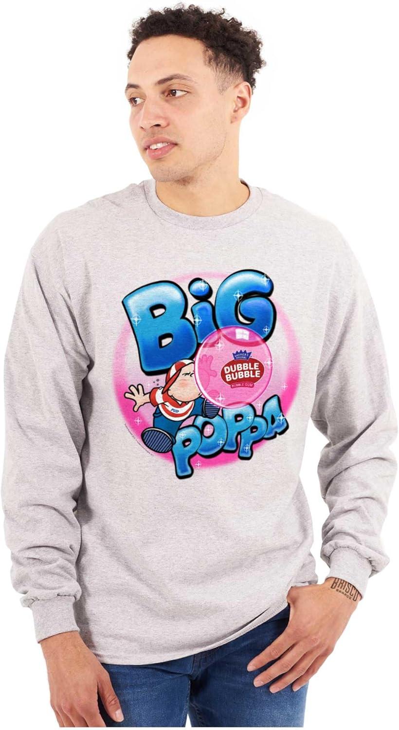imageAirbrushed Dubble Bubble Big Poppa Long Sleeve Tshirt Men WomenSport Grey