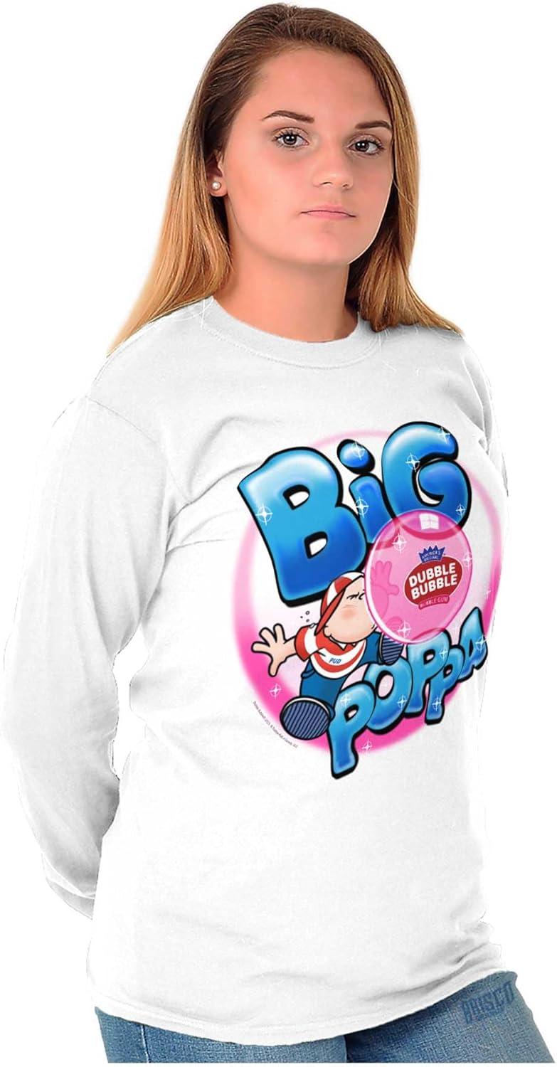 imageAirbrushed Dubble Bubble Big Poppa Long Sleeve Tshirt Men WomenWhite