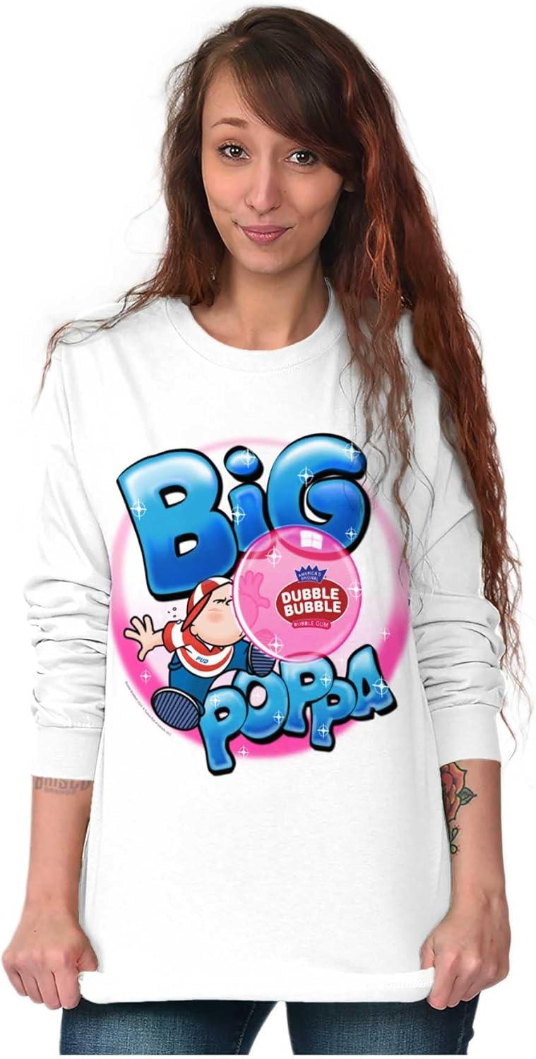 imageAirbrushed Dubble Bubble Big Poppa Long Sleeve Tshirt Men WomenWhite