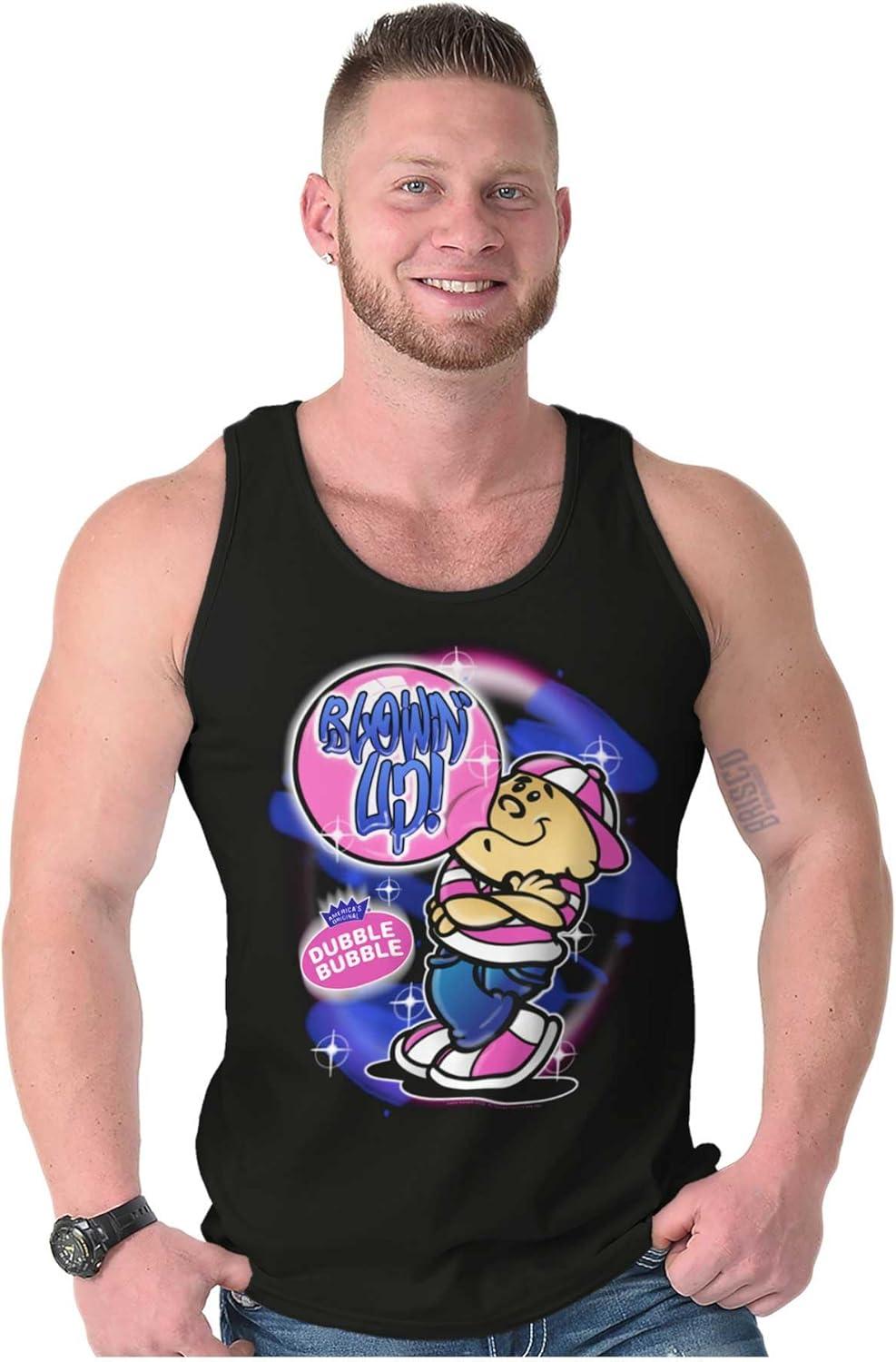 imageAirbrushed Dubble Bubble Blowing Up Tank Top T Shirts Men WomenBlack