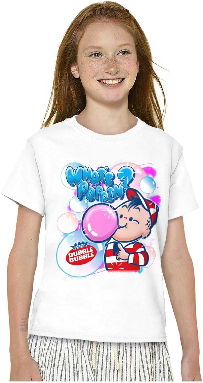 imageAirbrushed Dubble Bubble Whats Poppin Crewneck T Shirts Boy GirlWhite