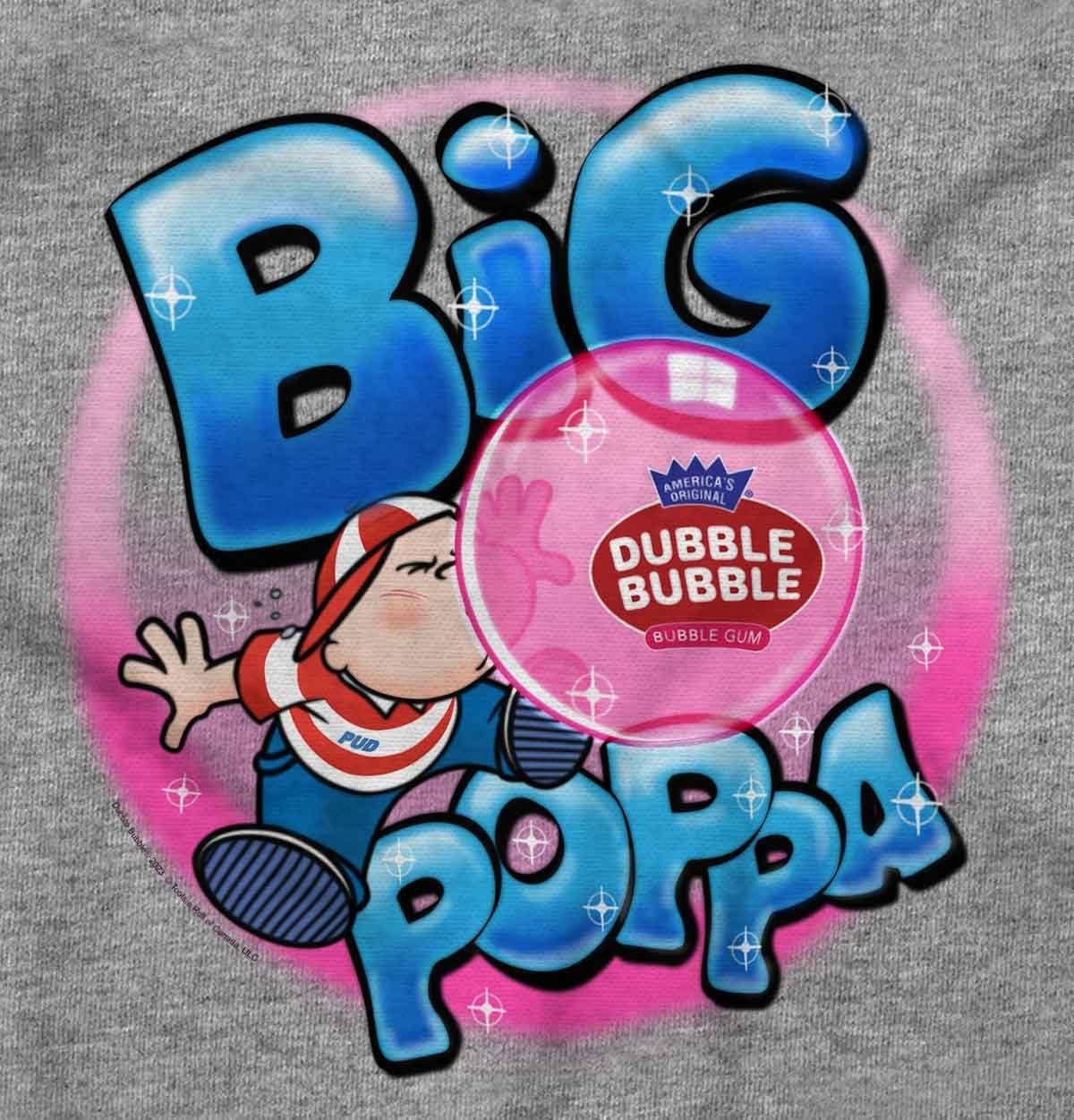 imageBrisco Brands Airbrushed Dubble Bubble Big Poppa Sweatshirt for Men or WomenSport Grey