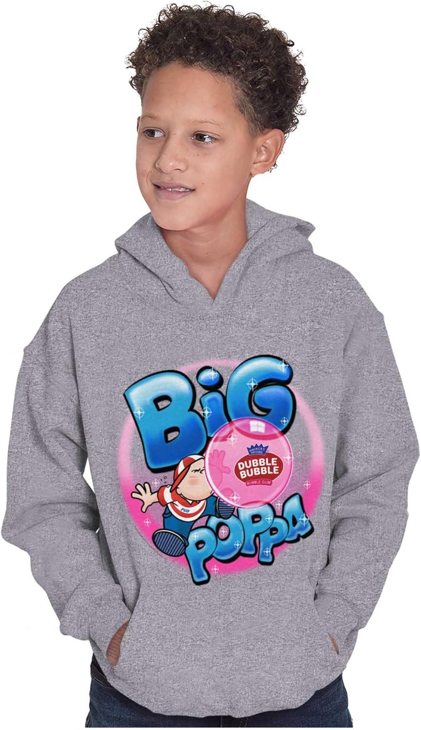imageBrisco Brands Airbrushed Dubble Bubble Big Poppa Youth Hoodie Boy GirlSport Grey