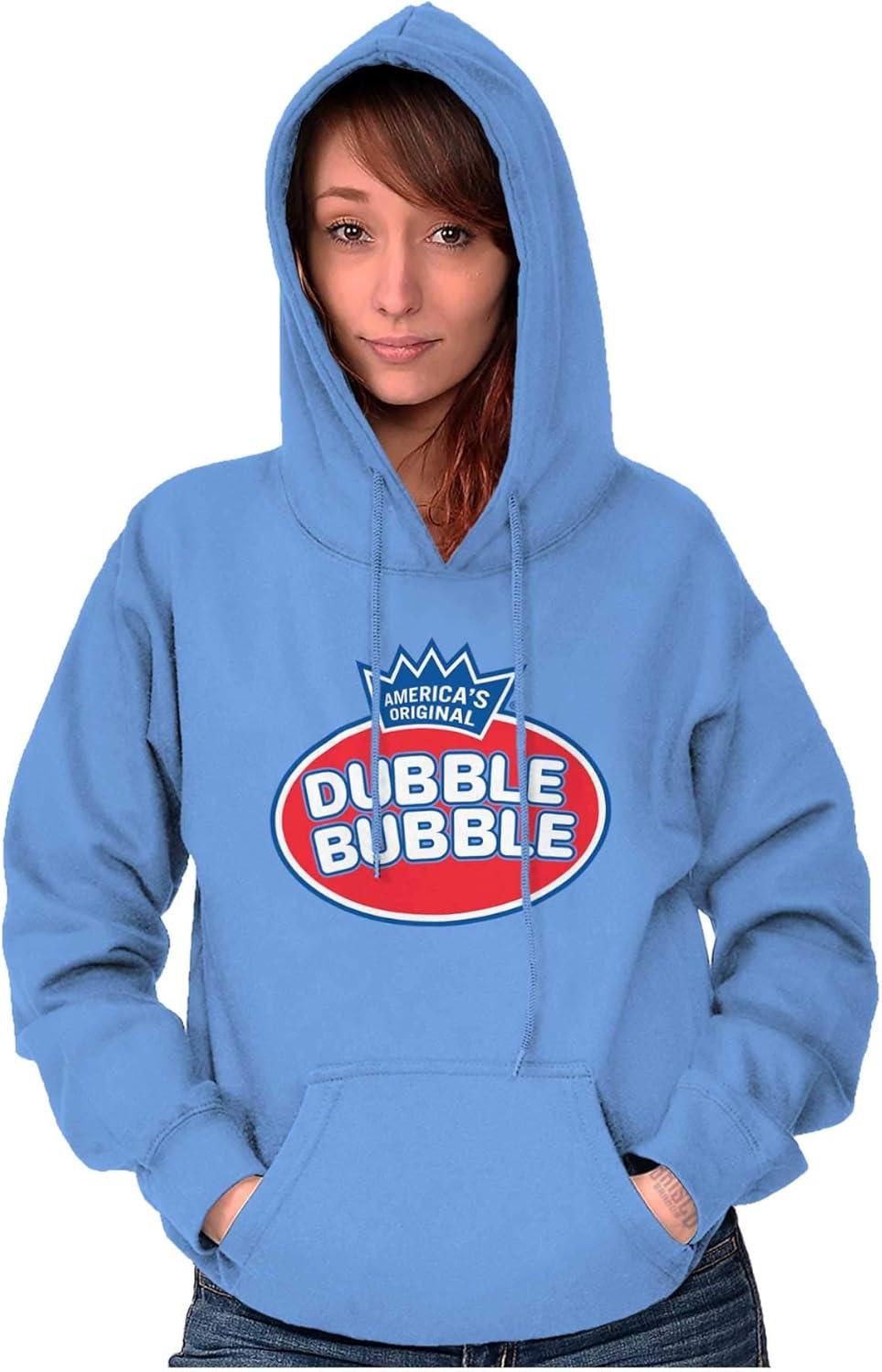 imageBrisco Brands Authentic Dubble Bubble Original Logo Hoodie Sweatshirt Women MenCarolina Blue
