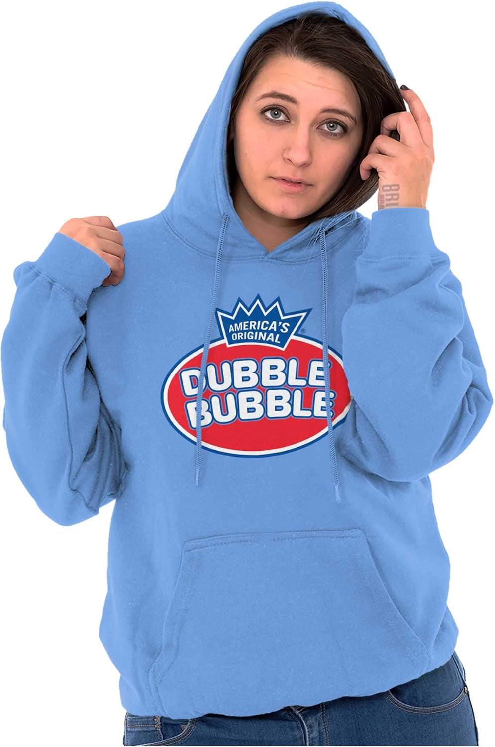 imageBrisco Brands Authentic Dubble Bubble Original Logo Hoodie Sweatshirt Women MenCarolina Blue