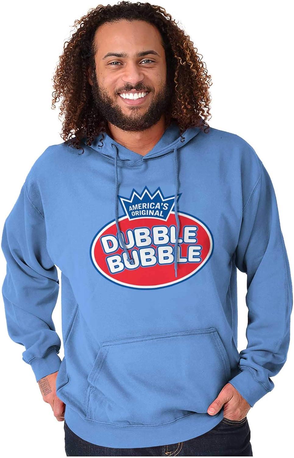 imageBrisco Brands Authentic Dubble Bubble Original Logo Hoodie Sweatshirt Women MenCarolina Blue