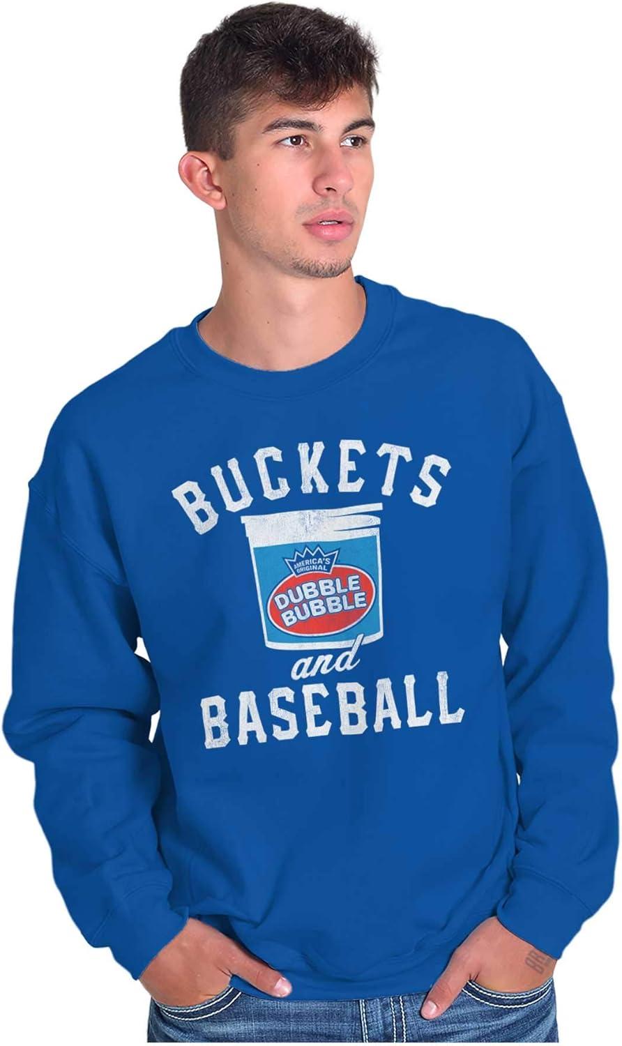 imageBrisco Brands Buckets And Baseball Dubble Bubble Sweatshirt for Men or WomenRoyal