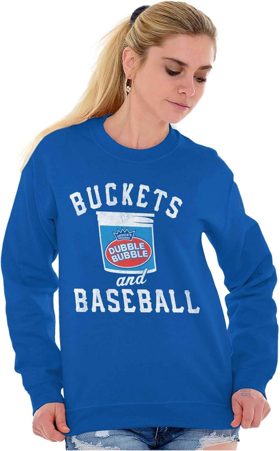 imageBrisco Brands Buckets And Baseball Dubble Bubble Sweatshirt for Men or WomenRoyal