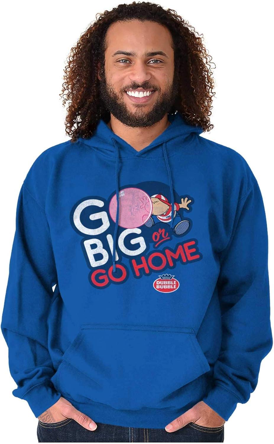 imageBrisco Brands Dubble Bubble Go Big Or Go Home Logo Hoodie Sweatshirt Women MenRoyal