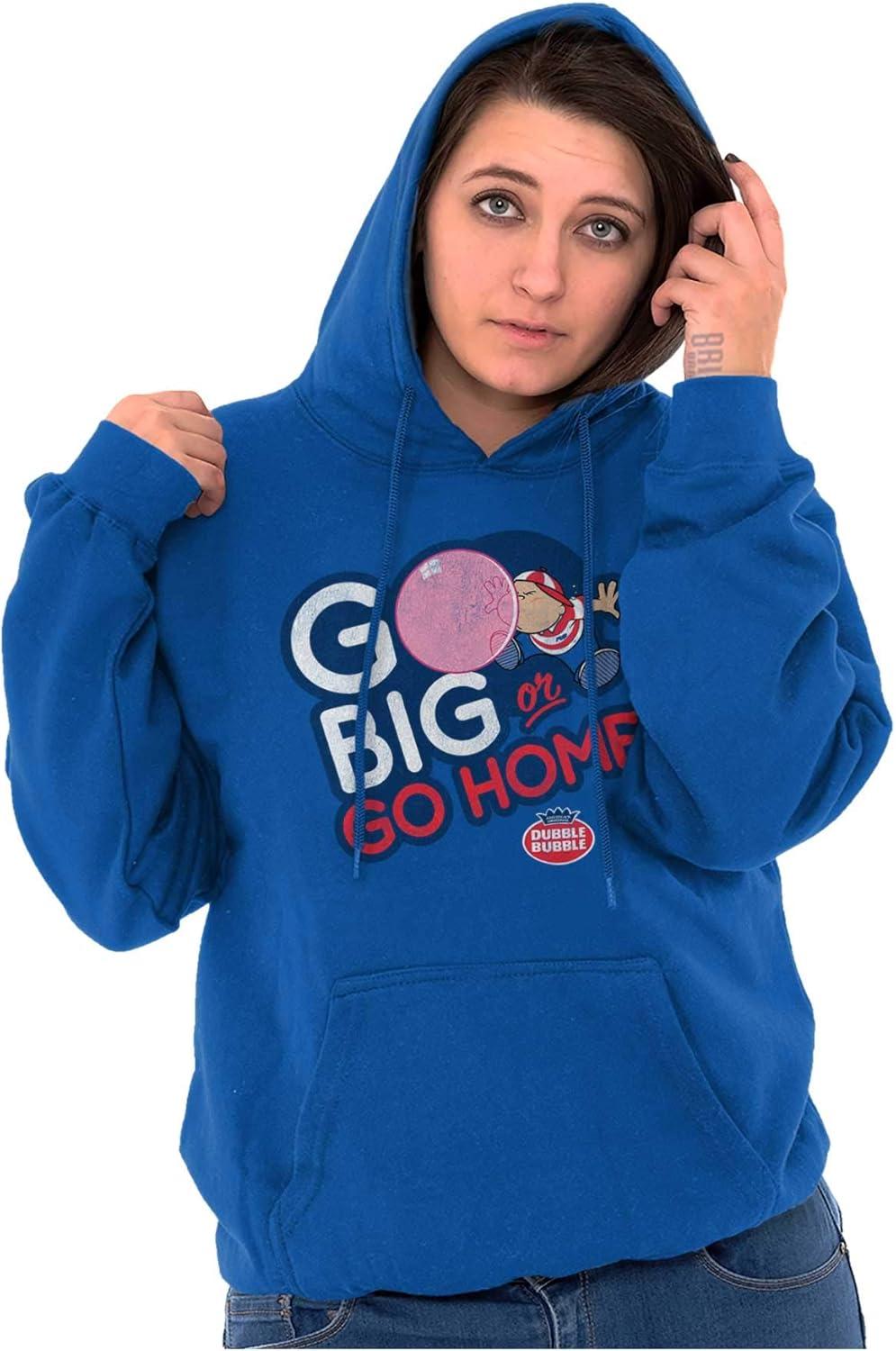imageBrisco Brands Dubble Bubble Go Big Or Go Home Logo Hoodie Sweatshirt Women MenRoyal