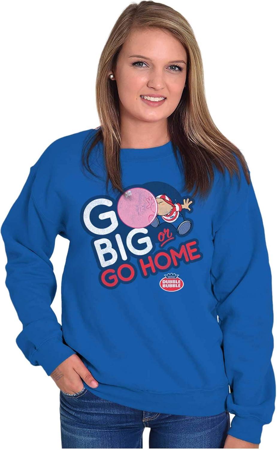 imageBrisco Brands Dubble Bubble Go Big Or Go Home Logo Sweatshirt for Men or WomenRoyal
