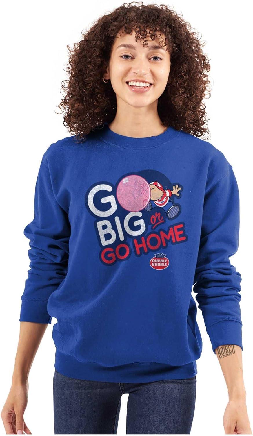 imageBrisco Brands Dubble Bubble Go Big Or Go Home Logo Sweatshirt for Men or WomenRoyal