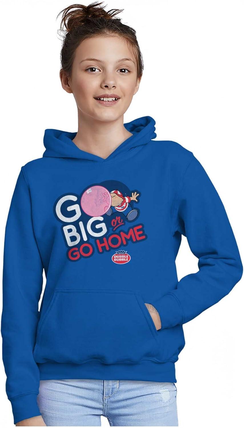 imageBrisco Brands Dubble Bubble Go Big Or Go Home Logo Youth Hoodie Boy GirlRoyal