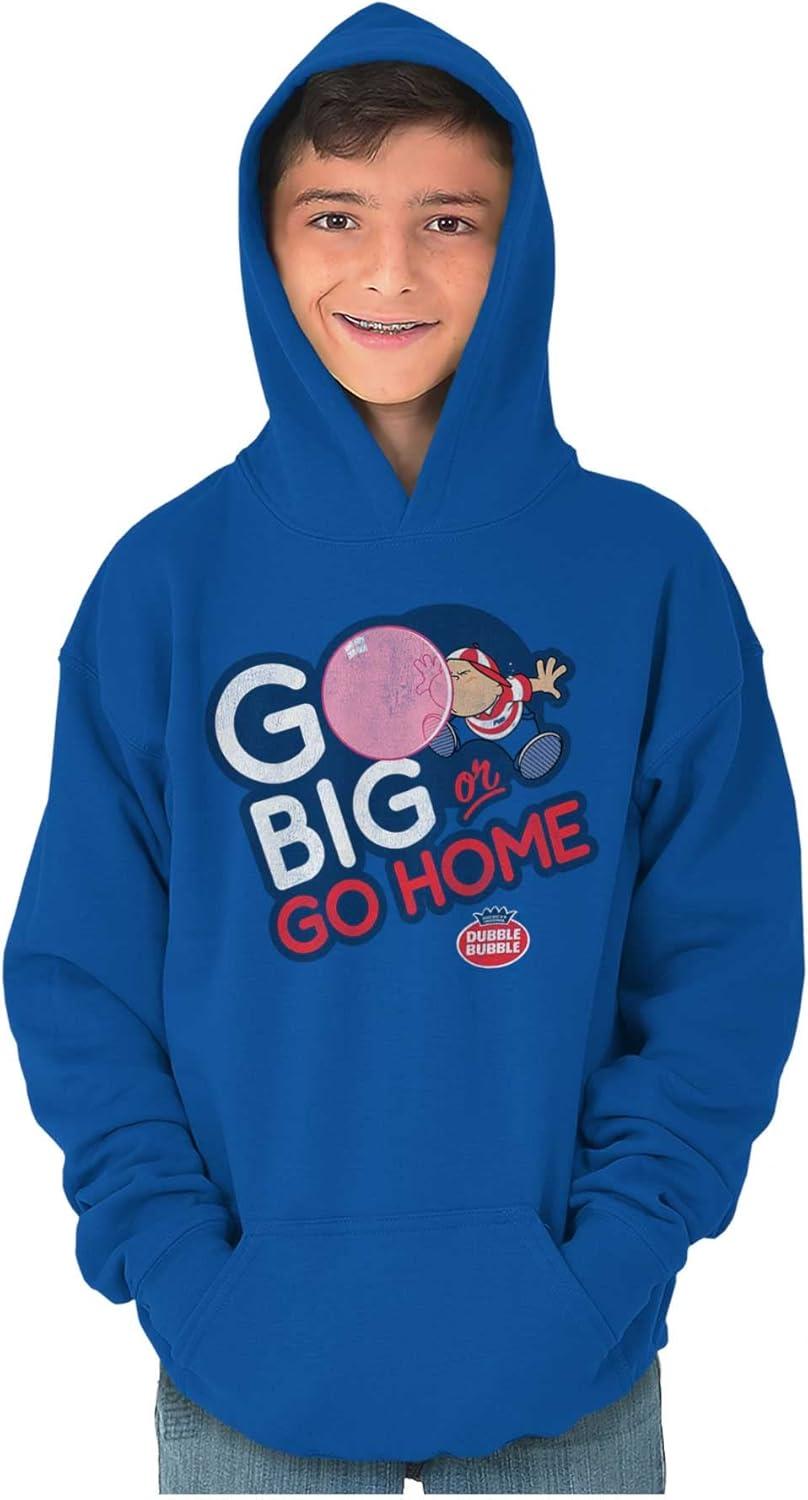 imageBrisco Brands Dubble Bubble Go Big Or Go Home Logo Youth Hoodie Boy GirlRoyal