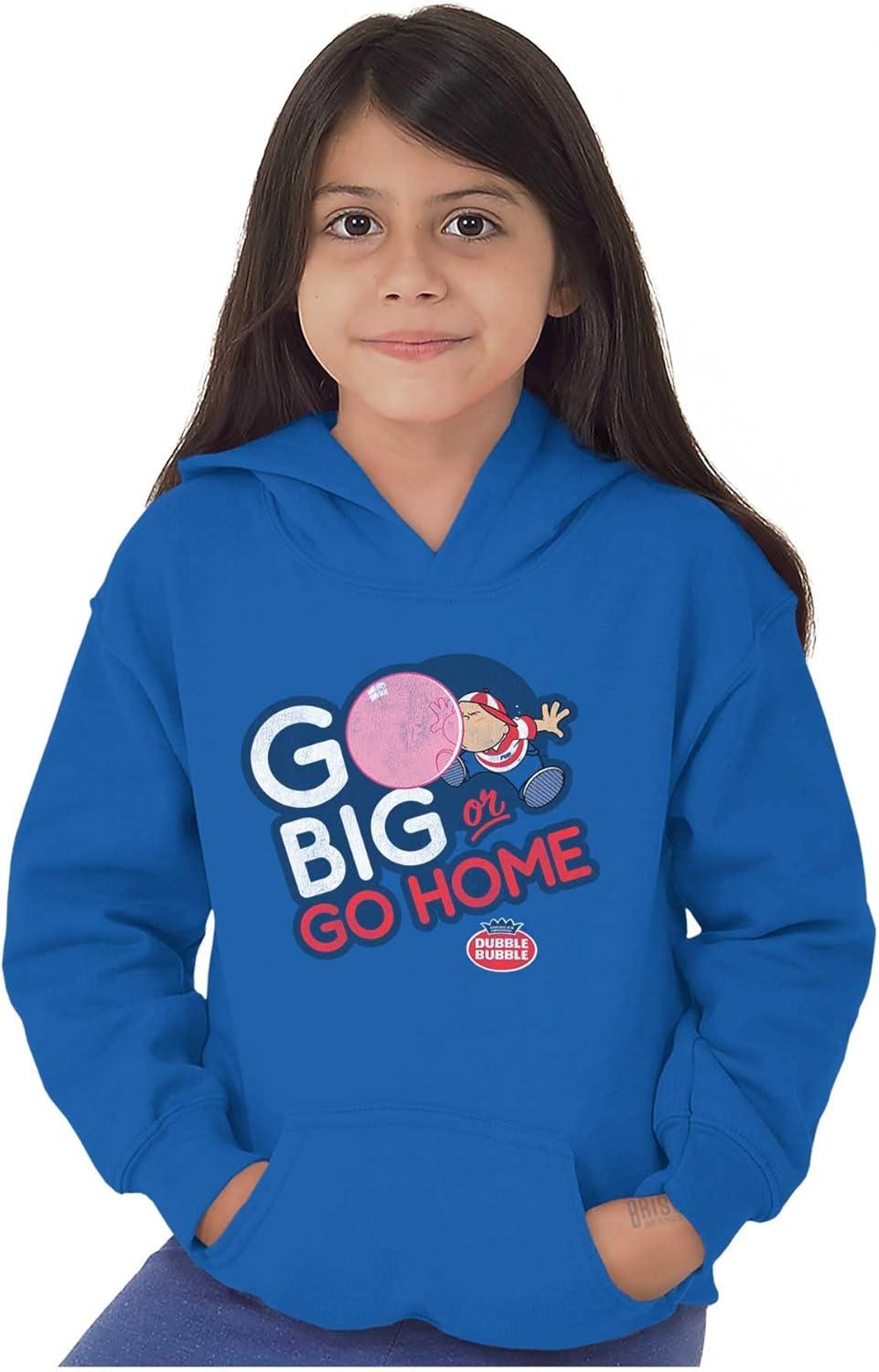 imageBrisco Brands Dubble Bubble Go Big Or Go Home Logo Youth Hoodie Boy GirlRoyal