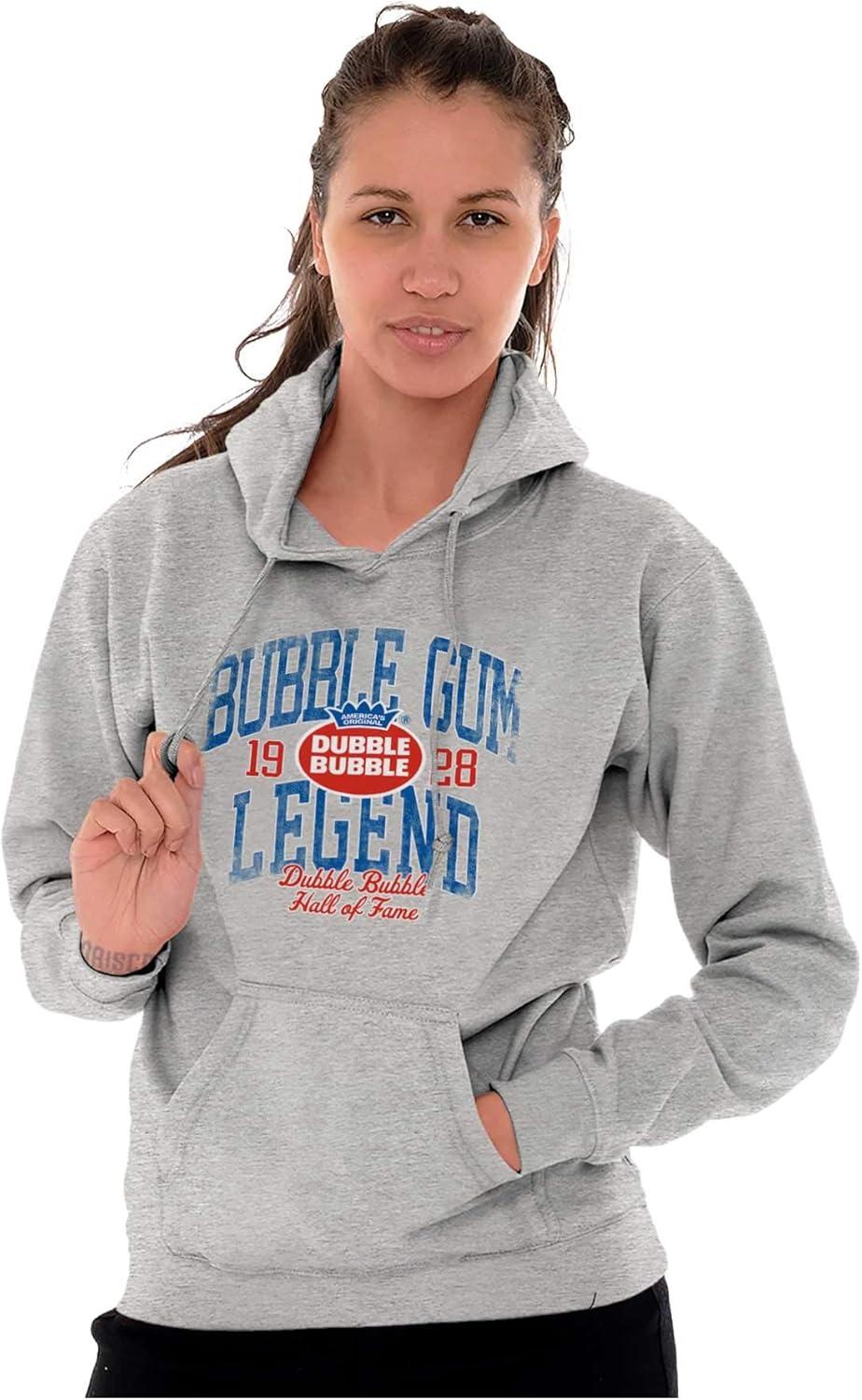 imageBrisco Brands Dubble Bubble Legend Vintage Logo Hoodie Sweatshirt Women MenSport Grey