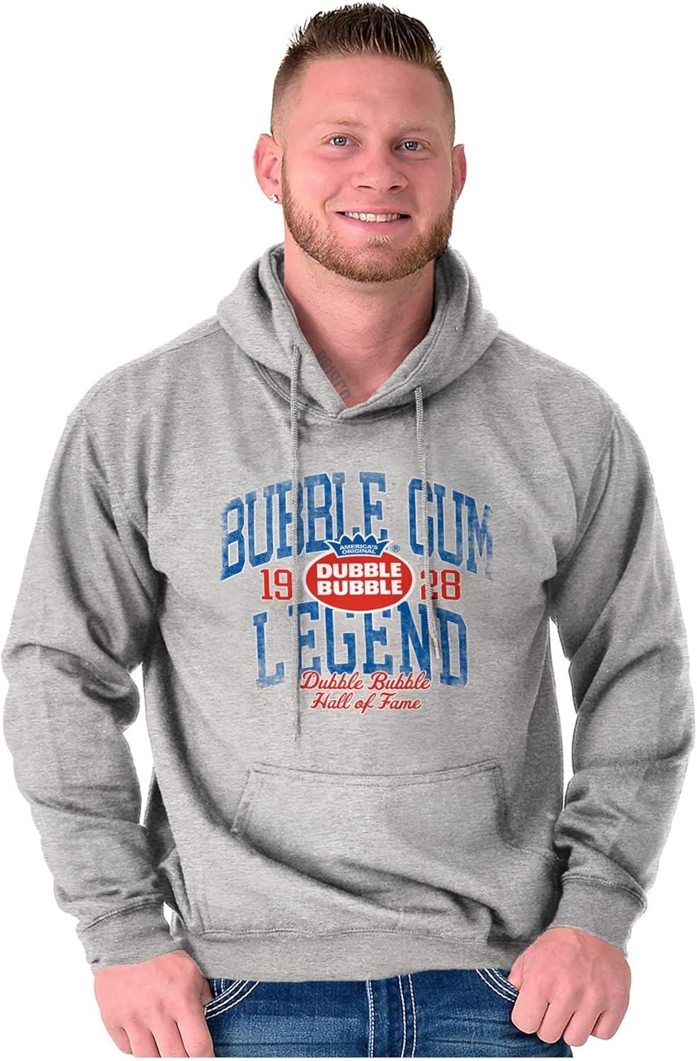 imageBrisco Brands Dubble Bubble Legend Vintage Logo Hoodie Sweatshirt Women MenSport Grey