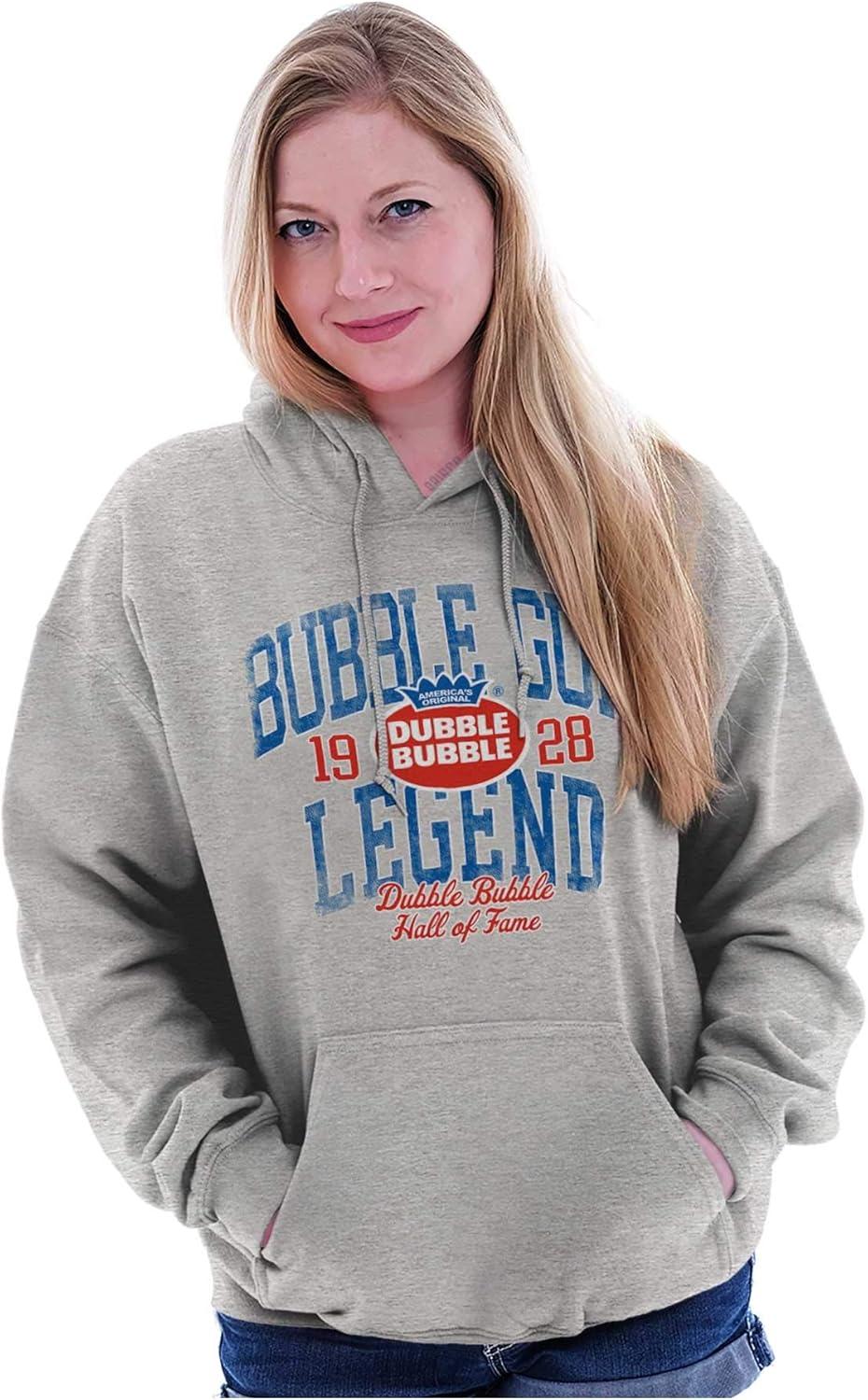 imageBrisco Brands Dubble Bubble Legend Vintage Logo Hoodie Sweatshirt Women MenSport Grey