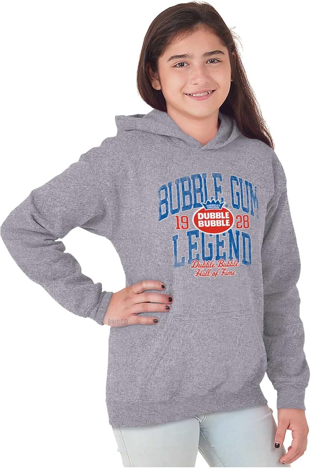 imageBrisco Brands Dubble Bubble Legend Vintage Logo Youth Hoodie Boy GirlSport Grey