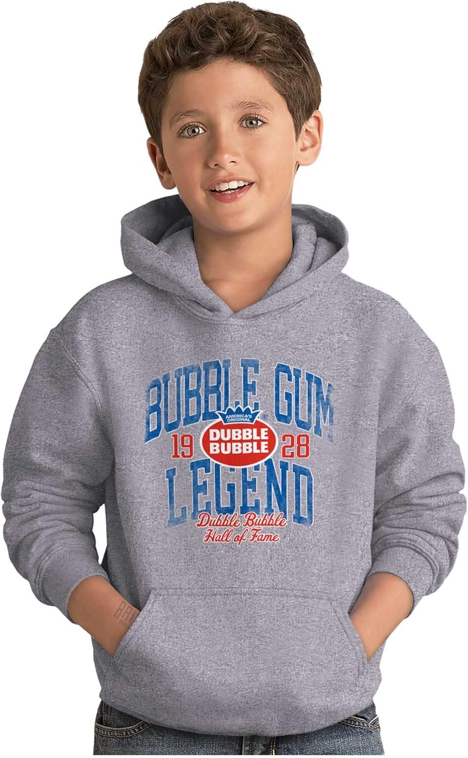 imageBrisco Brands Dubble Bubble Legend Vintage Logo Youth Hoodie Boy GirlSport Grey