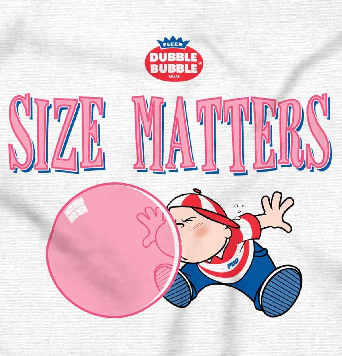 imageBrisco Brands Dubble Bubble Size Matters Joke Hoodie Sweatshirt Women MenWhite