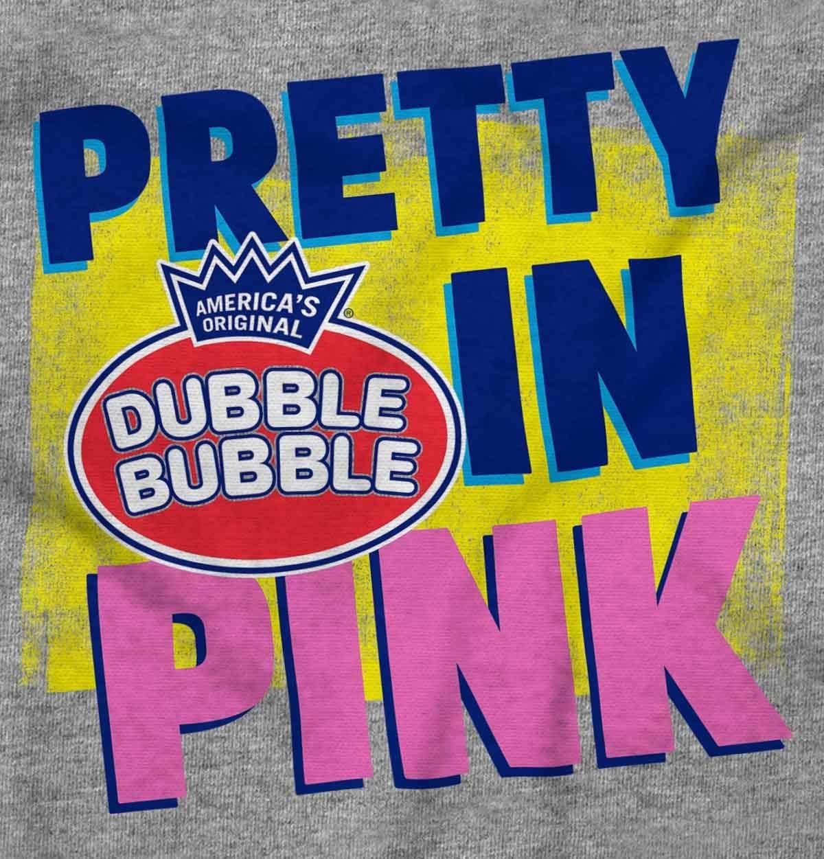 imageBrisco Brands Pretty In Pink Dubble Bubble Logo Hoodie Sweatshirt WomenSport Grey