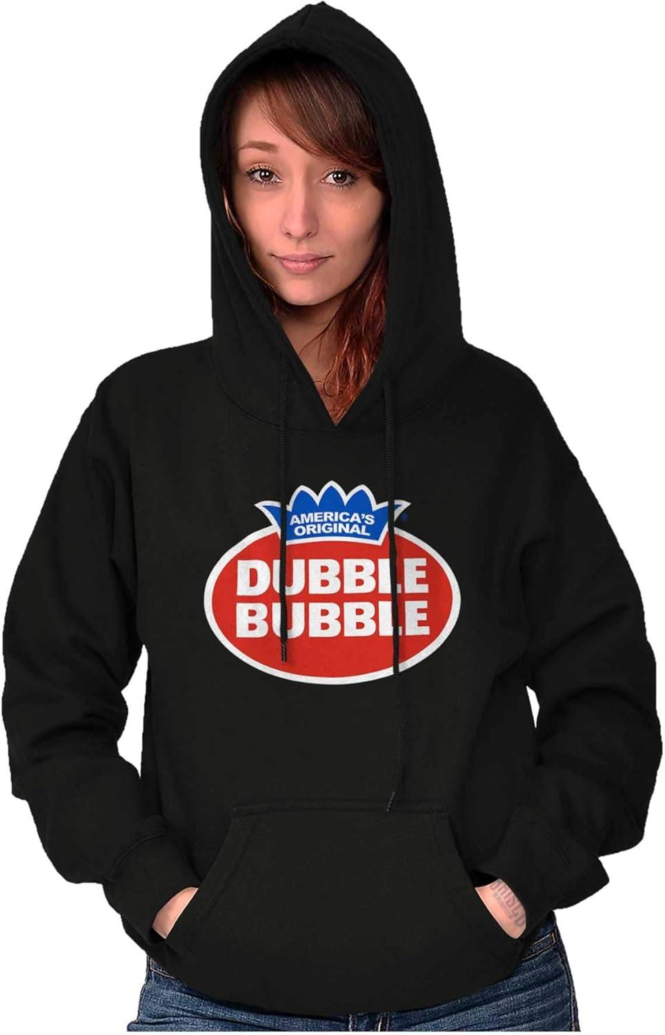 imageBrisco Brands Vintage Dubble Bubble Gum Double Logo Hoodie Sweatshirt Women MenBlack