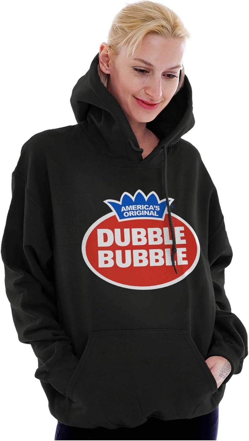 imageBrisco Brands Vintage Dubble Bubble Gum Double Logo Hoodie Sweatshirt Women MenBlack