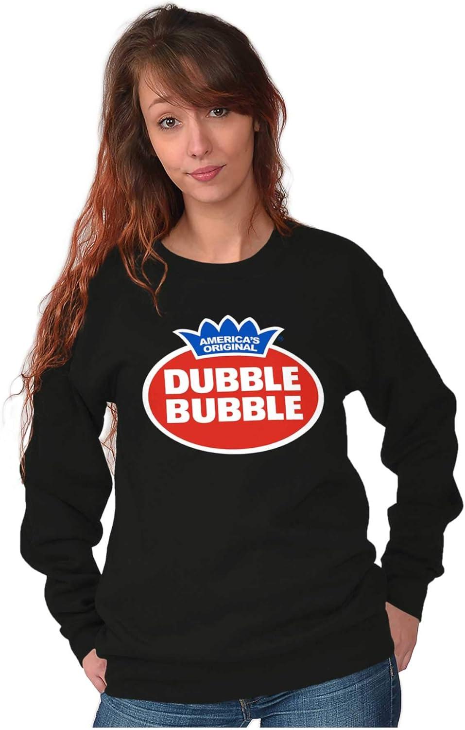 imageBrisco Brands Vintage Dubble Bubble Gum Double Logo Sweatshirt for Men or WomenBlack
