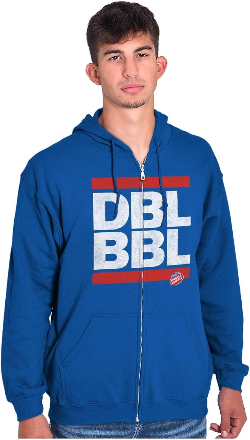 imageBrisco Brands Vintage Run Dubble Bubble Retro Logo Zip Up Hoodie Mens WomensRoyal