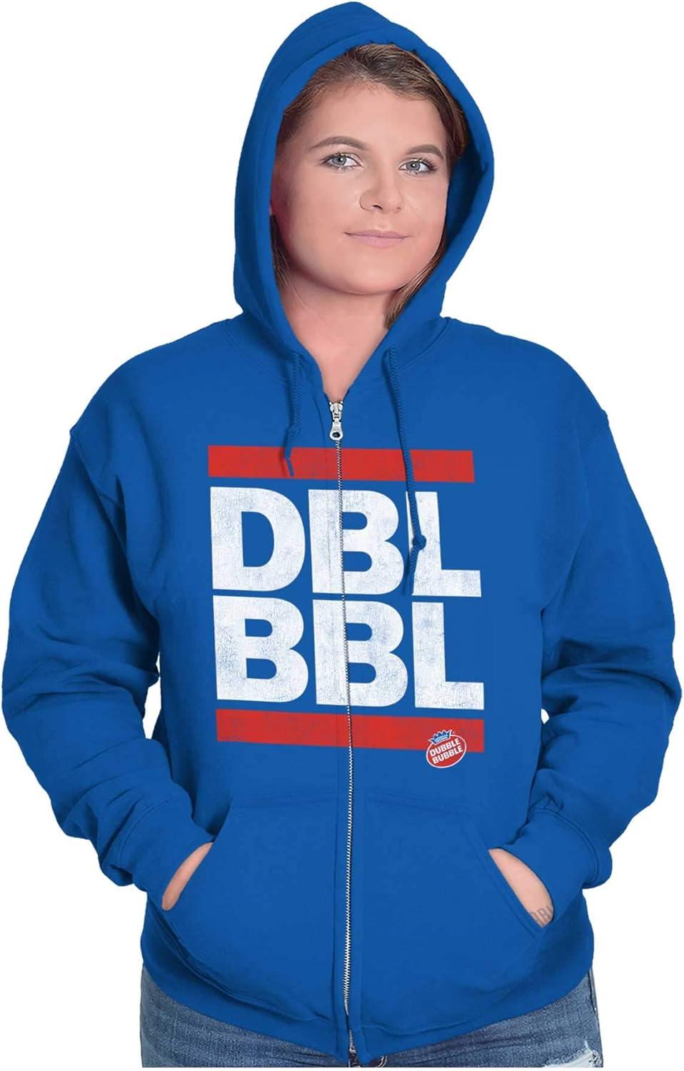 imageBrisco Brands Vintage Run Dubble Bubble Retro Logo Zip Up Hoodie Mens WomensRoyal