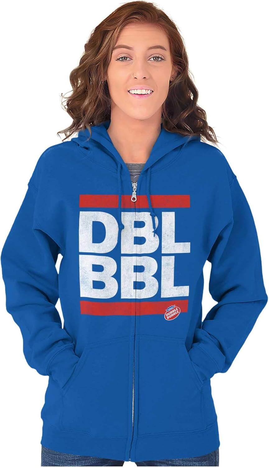 imageBrisco Brands Vintage Run Dubble Bubble Retro Logo Zip Up Hoodie Mens WomensRoyal