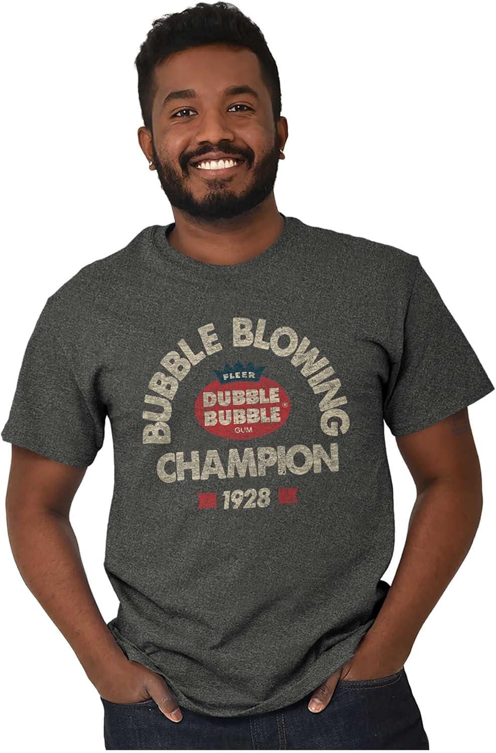 imageBubble Blowing Champion Dubble Graphic T Shirt Men or WomenDark Heather