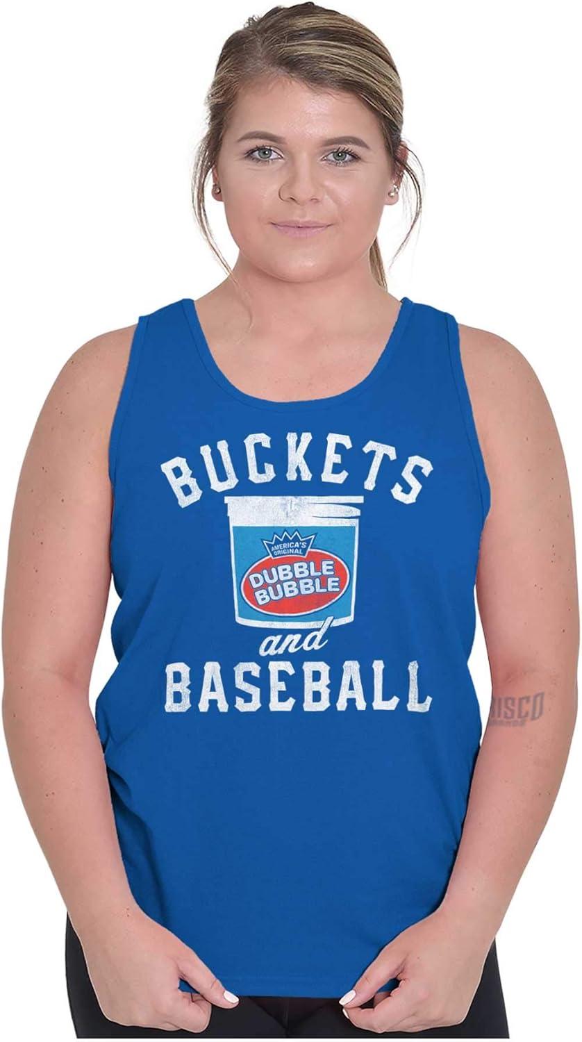 imageBuckets and Baseball Dubble Bubble Tank Top T Shirts Men WomenRoyal
