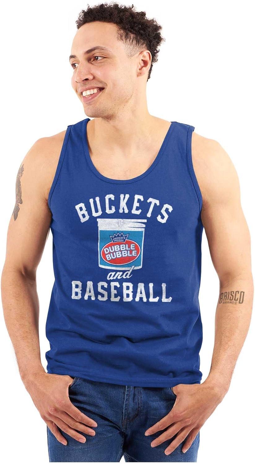 imageBuckets and Baseball Dubble Bubble Tank Top T Shirts Men WomenRoyal