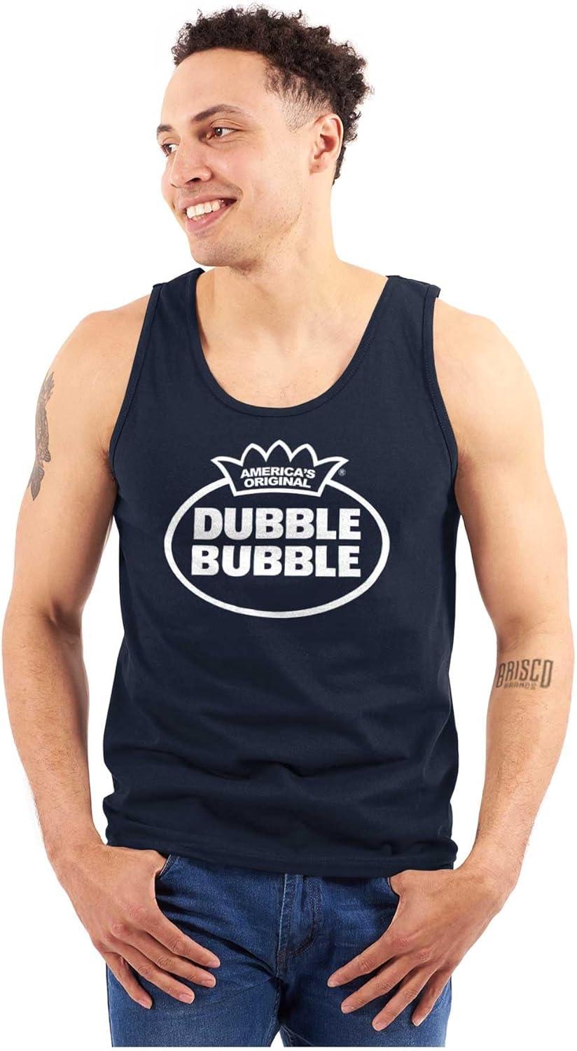 imageDistressed Dubble Bubble Retro Double Tank Top T Shirts Men WomenNavy