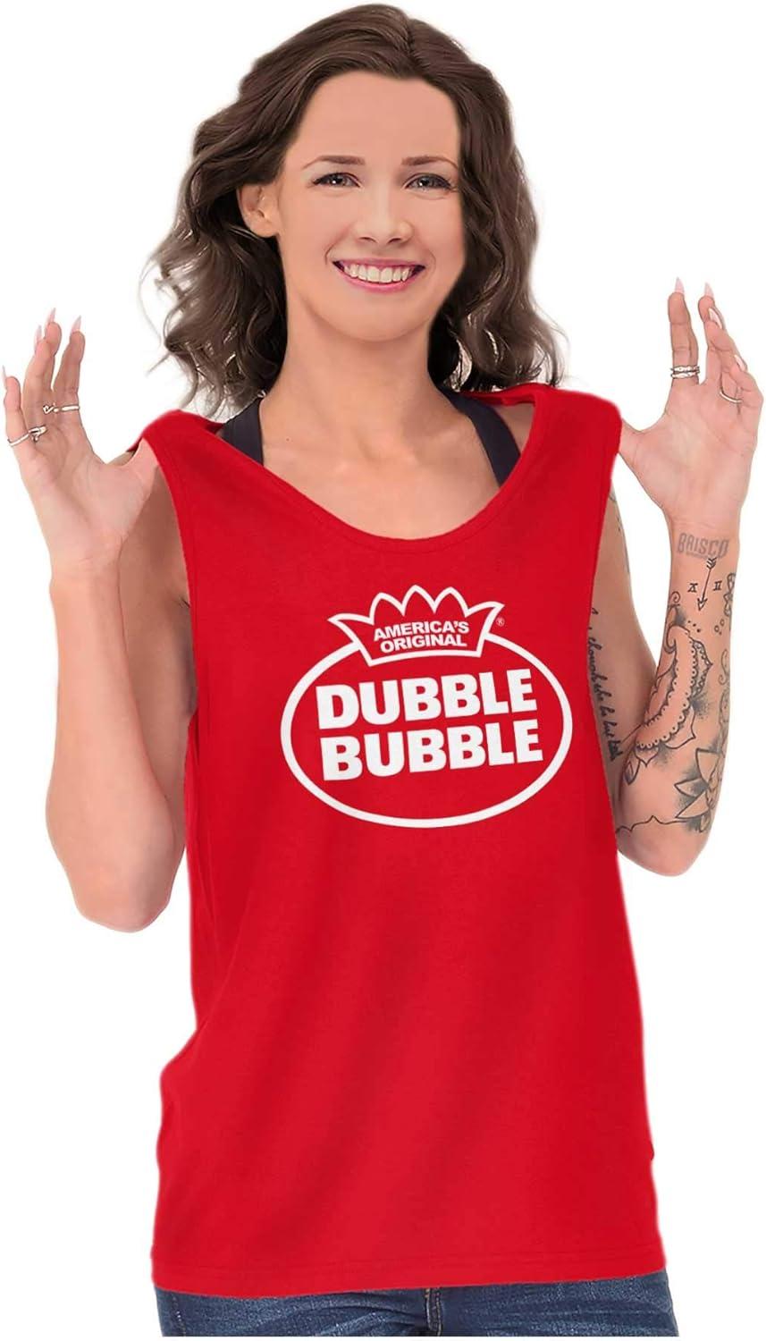 imageDistressed Dubble Bubble Retro Double Tank Top T Shirts Men WomenRed