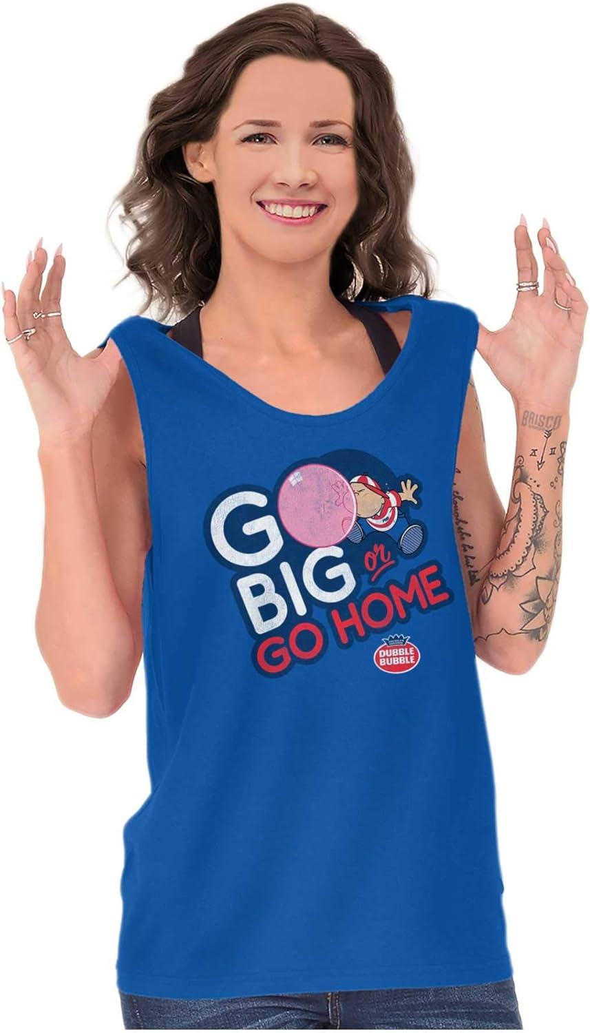 imageDubble Bubble Go Big Or Go Home Logo Tank Top T Shirts Men WomenRoyal