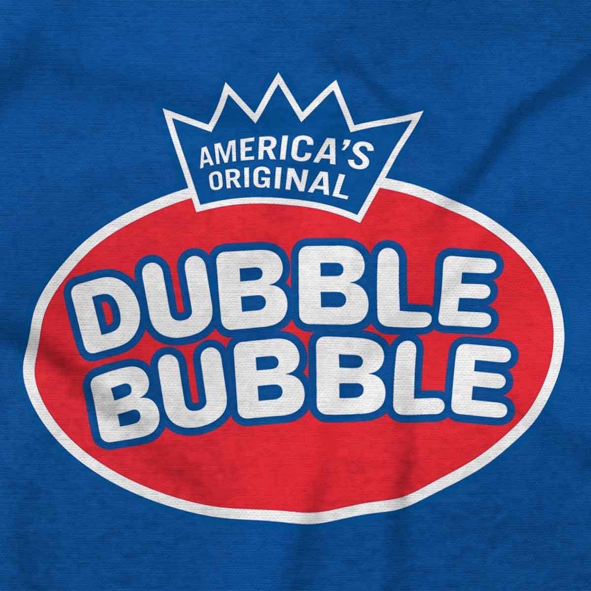 imageDubble Bubble Original Candy Logo Womens Slim Fit Graphic TeeHeather Sapphire