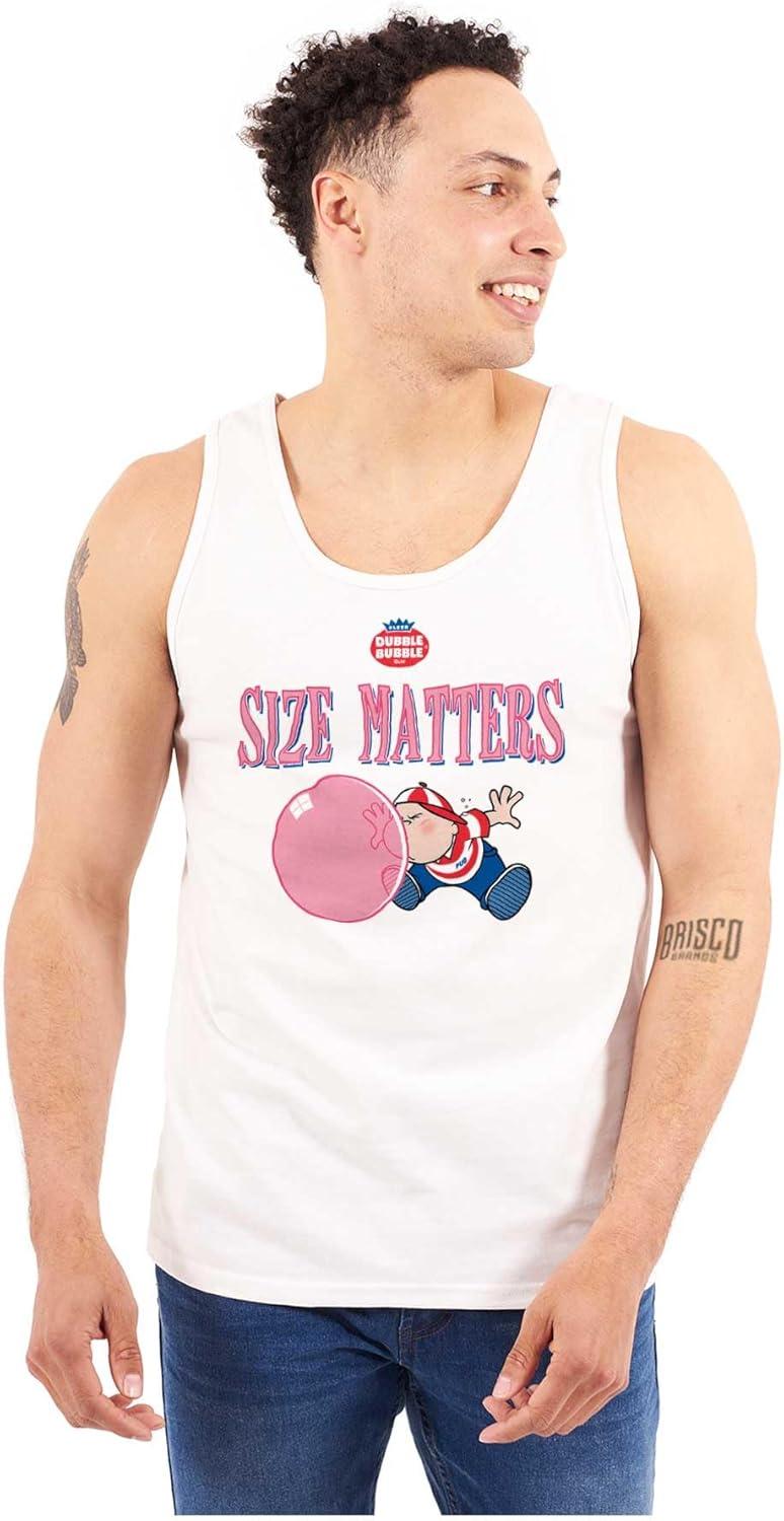 imageDubble Bubble Size Matters Joke Tank Top T Shirts Men WomenWhite