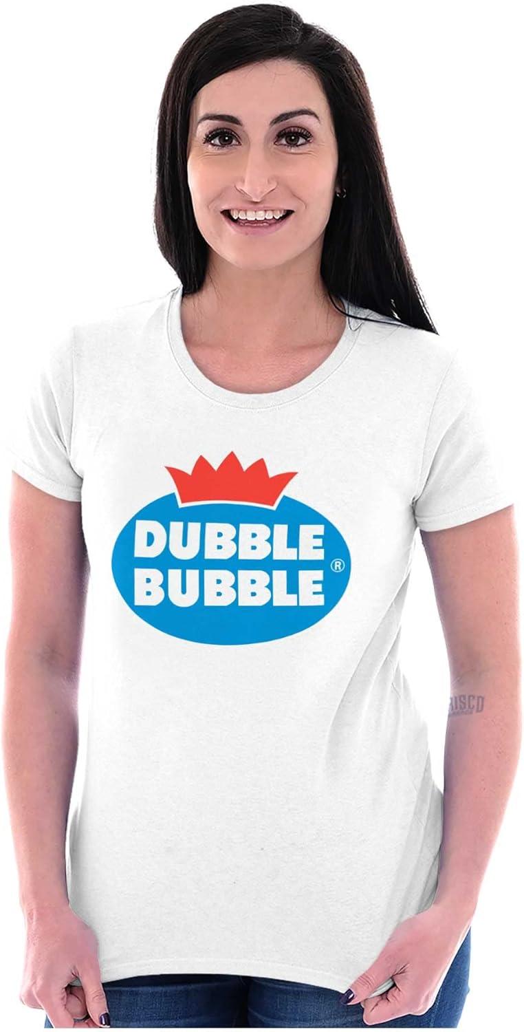 imageDubble Bubble Vintage Double Womens Slim Fit Graphic TeeWhite