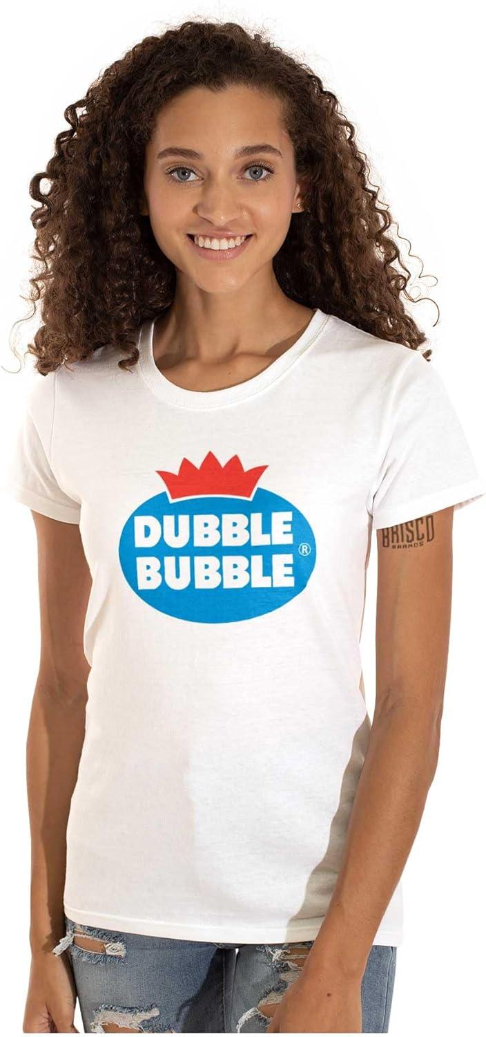 imageDubble Bubble Vintage Double Womens Slim Fit Graphic TeeWhite