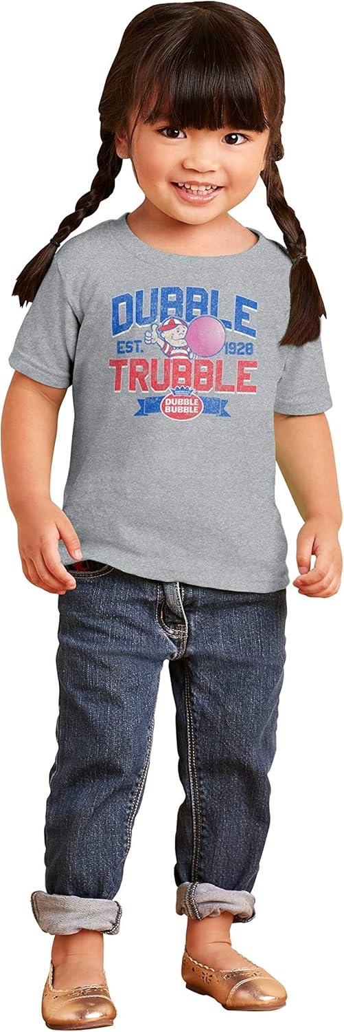 imageOriginal Dubble Trouble Bubble Gum Toddler Boy Girl T ShirtHeather